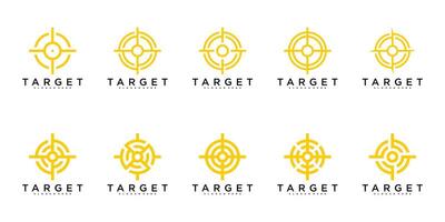 Set of target logo design, abstract and unique target sign. Premium Vecor vector