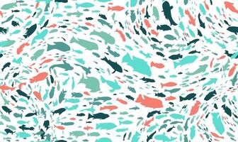 Seamless pattern colored pastel fish with modern design. illustration. Creativity vibrant fish pattern. Template for printing, fabric, textile, background. Seamless pastel fish pattern. vector