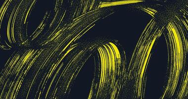 Textured abstract paint. Curved grainy yellow brush stroke. dirty art with spray texture. Splash graffiti. Swirl or squiggle shaped bold brush stroke. Paint background textures. Pale swirl. vector