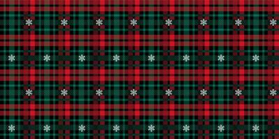 Seamless pattern christmas with snowflakes paper cut style on Christmas color background. Pattern happy new year and red and green lumberjack plaid seamless pattern. vector