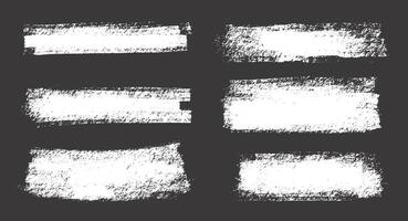 Set of textured grunge splash banner, white frames for text are drawn with charcoal, crayons, soft pencil. Dirty artistic creative design elements . Collection of hand drawn white grunge brushes vector