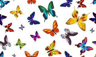 Seamless pattern with natural colorful butterflies. Butterfly wings. Abstract pattern of tropical monarch butterfly wings. Abstract colorful background. seamless pattern colorful butterflies. vector