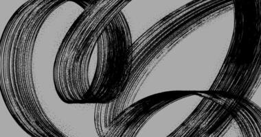 Spiral black brush stroke with spray texture. Hand drawn grainy brush bold texture, dark scattered tiny dots. Distress damaged edge vintage banner with spiral bold line. retro background. vector