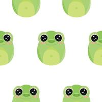 seamless Easter pattern with Easter eggs with an animal design, namely with a green frog design, for Easter designs and posters vector