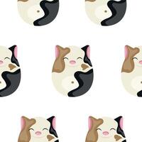 seamless Easter pattern with Easter eggs with an animal design, namely with a spotted cat design, for Easter designs and posters vector