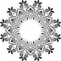 ornamental round lace with damask and arabesque elements vector