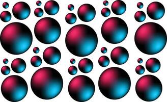 Abstract pattern with blue and red gradient circles on a dark background, creating a futuristic and modern effect. vector