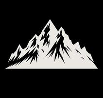 A mountain range is shown in a black background vector
