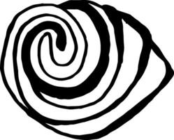Doodle cinnamon roll food bakery hand drawn sketch illustration vector