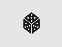 a classic die with circular pips vector
