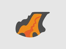 This image features an abstract stylized shape against a light gray background vector