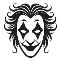 Unsettling Joker Silhouette Graphic for Dark Character Enthusiasts vector