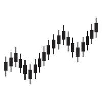 Upward Stock Market Trend Candlestick Chart Illustration Data Analytics vector