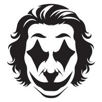 Striking Illustration of a Joker Character with Diamond Eyes vector