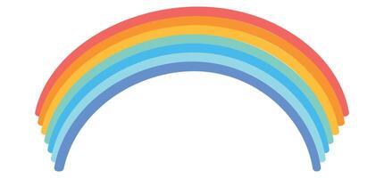 Faded Rainbow Arc Design Image for Subtle Graphics vector