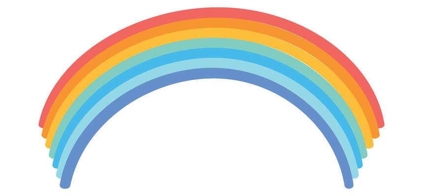 Faded Rainbow Arc Design Image for Subtle Graphics