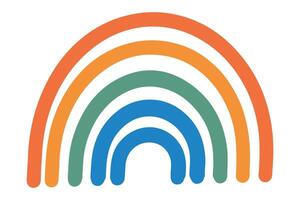 Bold Rainbow Arch Illustration for Design Projects vector