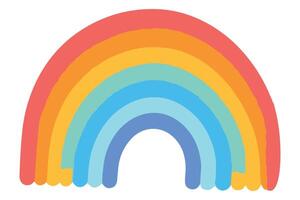 Pastel Rainbow Graphic Design for Web and Print vector