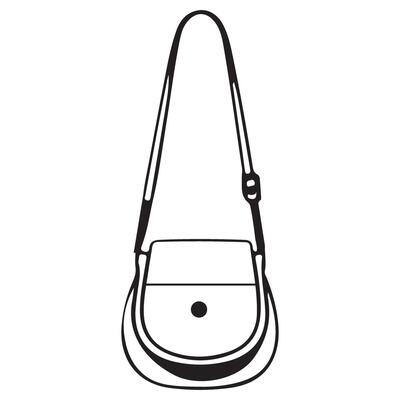 Classic Shoulder Bag Illustration Perfect for Fashion Accessory Designs
