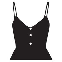 Button Front Cami Top Fashionable Apparel Illustration Design vector