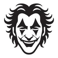 Expressive Joker Face Art Image Ideal for Graphic Projects vector