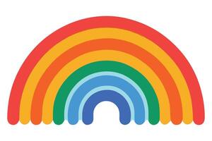 Colorful Rainbow Illustration Graphics Ideal for Happy Designs vector