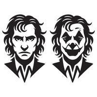 Joaquin Phoenix Joker Arthur Fleck Transformation Art vector