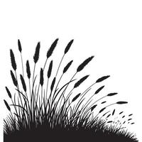 Elegant Silhouette Grass Art Illustration for Design Projects vector