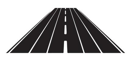 Straight Road Perspective An Illustration of Endless Highway Journey vector