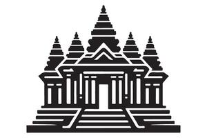 Illustration Graphic Temple , Monumental Architecture Design vector