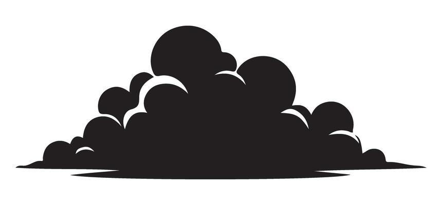 Fluffy Cumulus Cloud Silhouette Graphic Perfect for Design