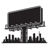 Blank Billboard Silhouette Design Image for Advertising and Marketing vector