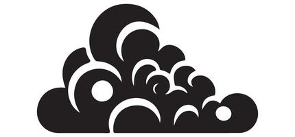 Stylized Cloud Illustration Silhouette Suitable For Graphic Design vector