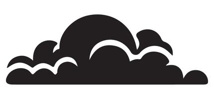 Simple dark cloud design element for weather graphics vector