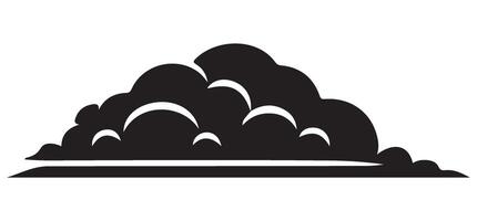 Layered Cloud Silhouette Perfect for Simple Atmospheric Graphics vector