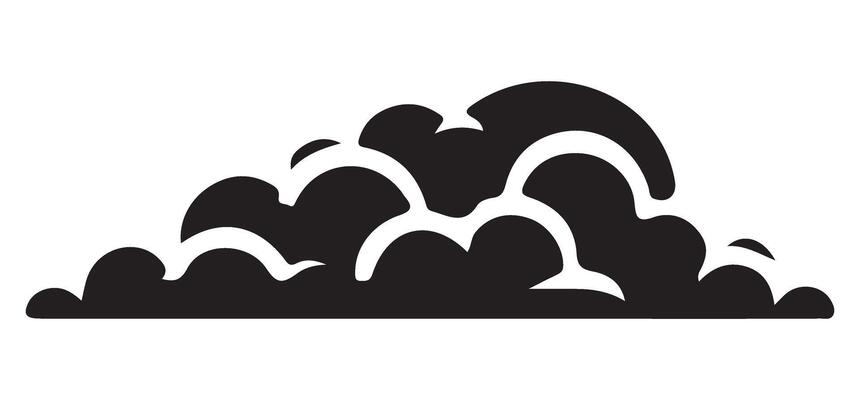 Abstract Cloud Shape Illustration for Graphic Design Projects
