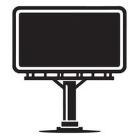 Billboard Advertisement Space Black Silhouette Illustration Isolated Design vector