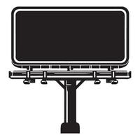Silhouette of a blank billboard space for marketing promotion vector