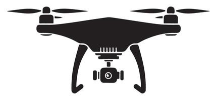 Drone silhouette image unmanned aerial vehicle technology innovation vector