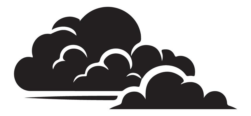 Dark cumulus cloudscape background silhouette with stormy weather forecast