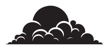 Dramatic Dark Cloud Silhouette Illustration for Weather Concepts vector