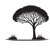 Tree Silhouette Nature's Beauty for Graphic Projects vector
