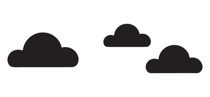 Simple Cloud Silhouette Weather Element Illustration Design vector