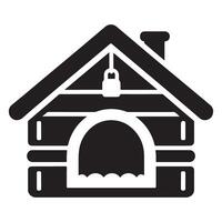 Silhouette Safe House Secure Illustration Design Template vector