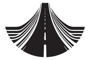 Abstract Road Art Design for Transportation Infrastructure Projects vector