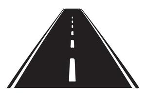 Illustration of a Straight Road Stretching Into Perspective vector