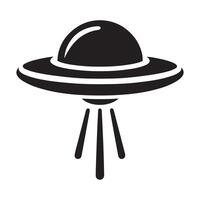 Classic Flying Saucer Silhouette Design for Sci-Fi Projects vector