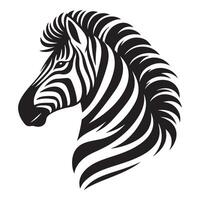 Majestic Zebra with Flowing Mane Illustration for Designs vector