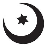 Crescent Moon and Star Symbol Exploring Islamic Traditions and Culture vector