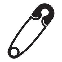 Simple Safety Pin Illustration Versatile Design Element Icon for Protection vector